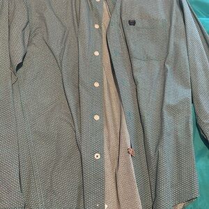 Green Button-Up Shirt